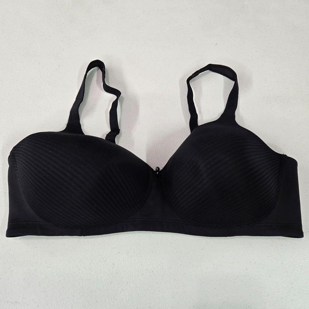Vanity Fair‎ Women Bra 40D Black Striped Full Coverage Comfort Wireless